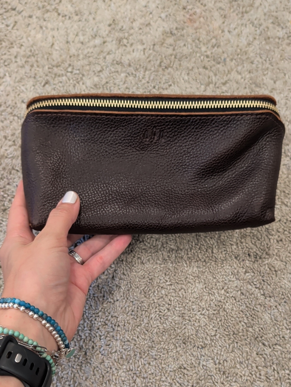 NWOT Portland Leather Wide Mouth Pouch - Coldbrew